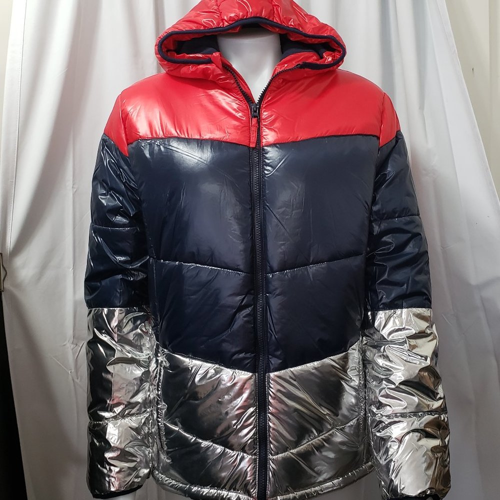 Boys Tricolor Puffer Jacket NWT